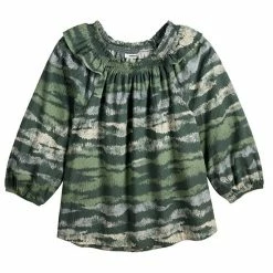 Women's Sonoma Goods For Life® Ruffle Shoulder Peasant Top Blue Vintage Floral -Sonoma Goods For Life shop unnamed file 4236