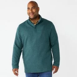 Big & Tall Sonoma Goods For Life® Quilted Quarter-Snap Top Black -Sonoma Goods For Life shop unnamed file 4255