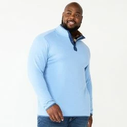 Big & Tall Sonoma Goods For Life® Quilted Quarter-Snap Top Black -Sonoma Goods For Life shop unnamed file 4257