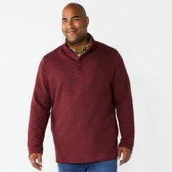 Big & Tall Sonoma Goods For Life® Quilted Quarter-Snap Top Black -Sonoma Goods For Life shop unnamed file 4258