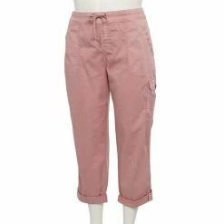Plus Size Sonoma Goods For Life® Comfort Waist Utility Capri Pants Chic Mauve -Sonoma Goods For Life shop unnamed file 4267