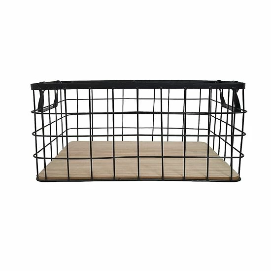 Sonoma Goods For Life® Wire & Wood Storage Bin 4 Sonoma Goods For Life® Wire & Wood Storage Bin - Image 2