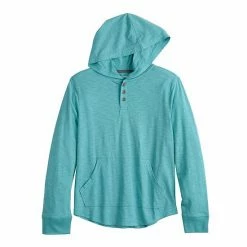 Boys 8-20 Sonoma Goods For Life® Supersoft Henley Hoodie In Regular & Husky Strawberry Parlor -Sonoma Goods For Life shop unnamed file 4321