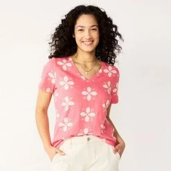 Plus Size Sonoma Goods For Life® Everyday V-Neck Tee Grey Dye Stripe -Sonoma Goods For Life shop unnamed file 4370