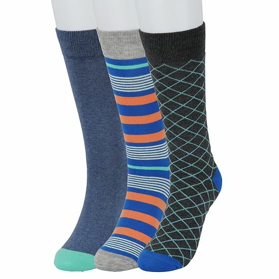 Men's Sonoma Goods For Life® 3-pack Patterned Dress Socks Blue Gray Navy 5 Men's Sonoma Goods For Life® 3-pack Patterned Dress Socks Blue Gray Navy - Image 3