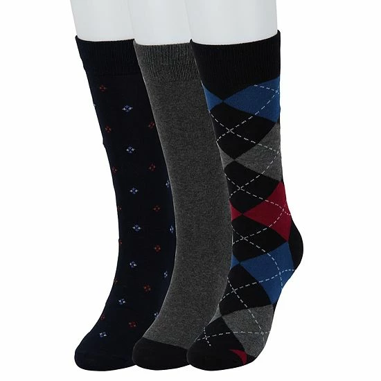 Men's Sonoma Goods For Life® 3-pack Patterned Dress Socks Blue Gray Navy 7 Men's Sonoma Goods For Life® 3-pack Patterned Dress Socks Blue Gray Navy - Image 5