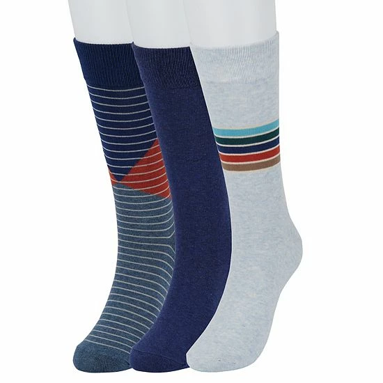 Men's Sonoma Goods For Life® 3-pack Patterned Dress Socks Blue Gray Navy 11 Men's Sonoma Goods For Life® 3-pack Patterned Dress Socks Blue Gray Navy - Image 9