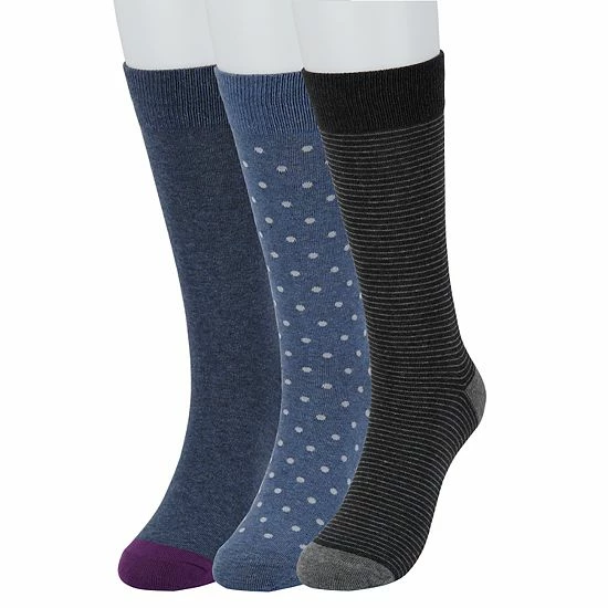 Men's Sonoma Goods For Life® 3-pack Patterned Dress Socks Blue Gray Navy 20 Men's Sonoma Goods For Life® 3-pack Patterned Dress Socks Blue Gray Navy - Image 18