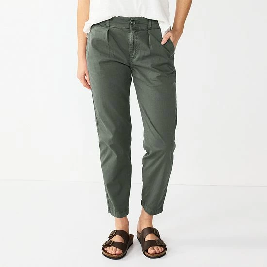 Women's Sonoma Goods For Life® High-Rise Utility Capris Olive 9 Women's Sonoma Goods For Life® High-Rise Utility Capris Olive - Image 7