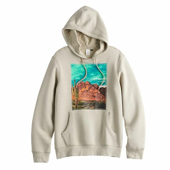 Men's Sonoma Goods For Life® Graphic Fleece Hoodie Heather Gray 4 Men's Sonoma Goods For Life® Graphic Fleece Hoodie Heather Gray - Image 2