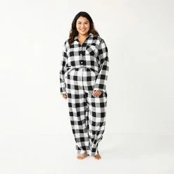 Plus Size Sonoma Goods For Life® Flannel Pajama Shirt & Pajama Pants Sleep Set Ivory Festive Plaid -Sonoma Goods For Life shop unnamed file 4531