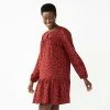 Women's Sonoma Goods For Life® Printed Long Sleeve Dress Cherry Red Floral -Sonoma Goods For Life shop unnamed file 4556