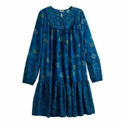 Women's Sonoma Goods For Life® Printed Long Sleeve Dress Cherry Red Floral -Sonoma Goods For Life shop unnamed file 4558