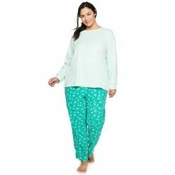 Plus Size Sonoma Goods For Life® Microfleece Pajama Set Navy Celestial -Sonoma Goods For Life shop unnamed file 4571