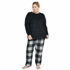 Plus Size Sonoma Goods For Life® Microfleece Pajama Set Navy Celestial -Sonoma Goods For Life shop unnamed file 4575