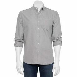 Men's Sonoma Goods For Life® Slim Perfect-Length Button-Down Shirt Blue Oxford -Sonoma Goods For Life shop unnamed file 4598
