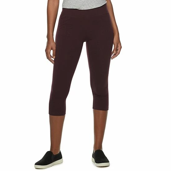 Women's Sonoma Goods For Life® Wide-Waist Capri Leggings Slate Gray 8 Women's Sonoma Goods For Life® Wide-Waist Capri Leggings Slate Gray - Image 6