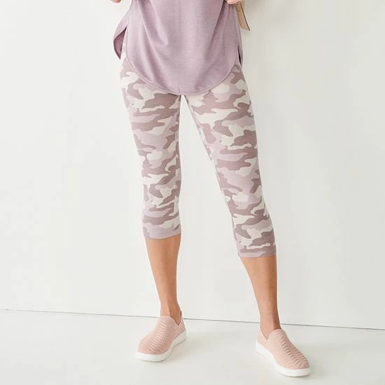 Women's Sonoma Goods For Life® Wide-Waist Capri Leggings Slate Gray 15 Women's Sonoma Goods For Life® Wide-Waist Capri Leggings Slate Gray - Image 13