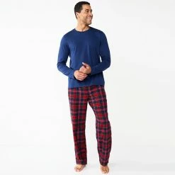Men's Sonoma Goods For Life® Top & Flannel Pants Pajama Set Navy Red Blue -Sonoma Goods For Life shop unnamed file 465