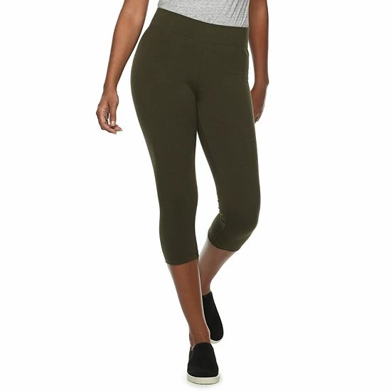 Women's Sonoma Goods For Life® Wide-Waist Capri Leggings Slate Gray 20 Women's Sonoma Goods For Life® Wide-Waist Capri Leggings Slate Gray - Image 18