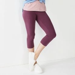 Women's Sonoma Goods For Life® Wide-Waist Capri Leggings Slate Gray 40 Women's Sonoma Goods For Life® Wide-Waist Capri Leggings Slate Gray -Sonoma Goods For Life shop unnamed file 4654