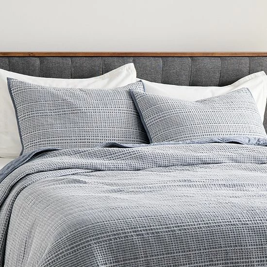 Sonoma Goods For Life® New Traditions Waffle Quilt Or Sham Blue 4 Sonoma Goods For Life® New Traditions Waffle Quilt Or Sham Blue - Image 2