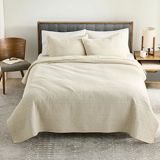 Sonoma Goods For Life® New Traditions Waffle Quilt Or Sham Blue 9 Sonoma Goods For Life® New Traditions Waffle Quilt Or Sham Blue - Image 7