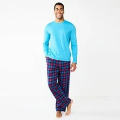 Men's Sonoma Goods For Life® Top & Flannel Pants Pajama Set Navy Red Blue -Sonoma Goods For Life shop unnamed file 470