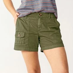 Women's Sonoma Goods For Life® Comfort Waist 5" Utility Shorts Brown -Sonoma Goods For Life shop unnamed file 4701