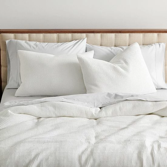 Sonoma Goods For Life® Andorra Waffle Duvet Set With Shams Blue 4 Sonoma Goods For Life® Andorra Waffle Duvet Set With Shams Blue - Image 2