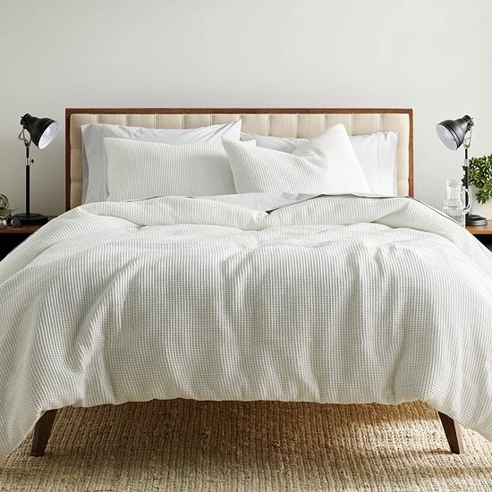 Sonoma Goods For Life® Andorra Waffle Duvet Set With Shams Blue 7 Sonoma Goods For Life® Andorra Waffle Duvet Set With Shams Blue - Image 5