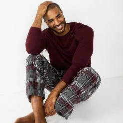 Men's Sonoma Goods For Life® Top & Flannel Pants Pajama Set Navy Red Blue -Sonoma Goods For Life shop unnamed file 473