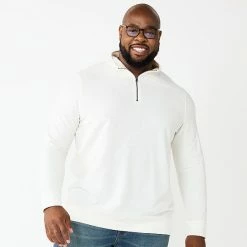 Men's Sonoma Goods For Life® Double Knit Quarter Zip Chili -Sonoma Goods For Life shop unnamed file 4731