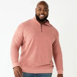 Men's Sonoma Goods For Life® Double Knit Quarter Zip Chili -Sonoma Goods For Life shop unnamed file 4732