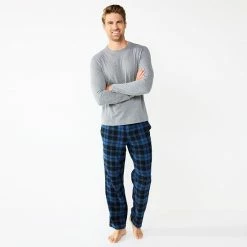 Men's Sonoma Goods For Life® Top & Flannel Pants Pajama Set Navy Red Blue -Sonoma Goods For Life shop unnamed file 474