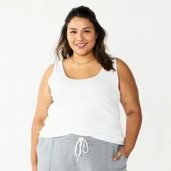 Plus Size Sonoma Goods For Life® Layering Tank Blue -Sonoma Goods For Life shop unnamed file 4769