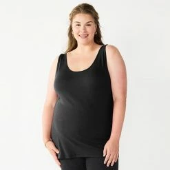 Plus Size Sonoma Goods For Life® Layering Tank Blue -Sonoma Goods For Life shop unnamed file 4771