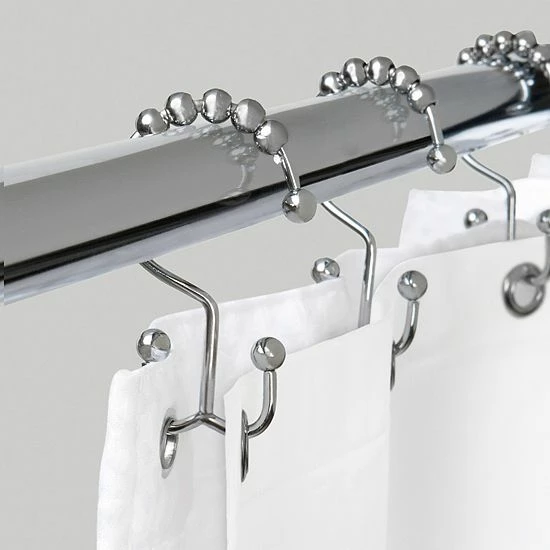 Sonoma Goods For Life® Double Roller Glide Shower Curtain Hooks Chrome 4 Sonoma Goods For Life® Double Roller Glide Shower Curtain Hooks Chrome - Image 2