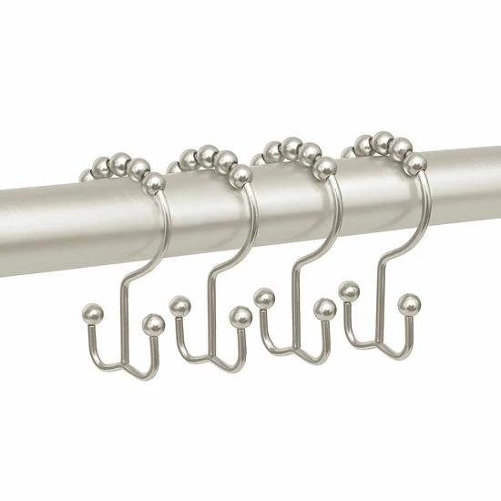 Sonoma Goods For Life® Double Roller Glide Shower Curtain Hooks Chrome 5 Sonoma Goods For Life® Double Roller Glide Shower Curtain Hooks Chrome - Image 3