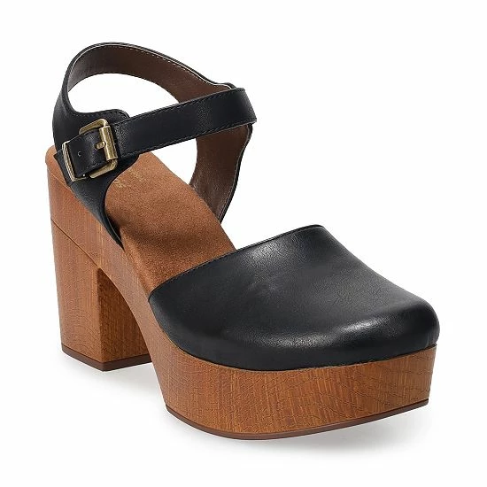 Sonoma Goods For Life® Gimlet Faux Wood Women's Clogs Black 3 Sonoma Goods For Life® Gimlet Faux Wood Women's Clogs Black