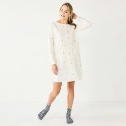 Women's Sonoma Goods For Life® 2-pc. Long Sleeve Crewneck Sleepshirt & Socks Set Ivory Starry 15 Women's Sonoma Goods For Life® 2-pc. Long Sleeve Crewneck Sleepshirt & Socks Set Ivory Starry -Sonoma Goods For Life shop unnamed file 4872