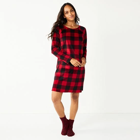 Women's Sonoma Goods For Life® 2-pc. Long Sleeve Crewneck Sleepshirt & Socks Set Ivory Starry 8 Women's Sonoma Goods For Life® 2-pc. Long Sleeve Crewneck Sleepshirt & Socks Set Ivory Starry - Image 6