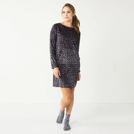 Women's Sonoma Goods For Life® 2-pc. Long Sleeve Crewneck Sleepshirt & Socks Set Ivory Starry 11 Women's Sonoma Goods For Life® 2-pc. Long Sleeve Crewneck Sleepshirt & Socks Set Ivory Starry - Image 9