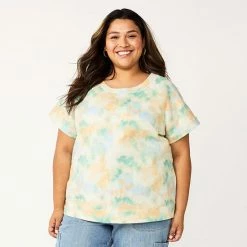 Plus Size Sonoma Goods For Life® Short-Sleeve Fleece Sweatshirt Heather Gray -Sonoma Goods For Life shop unnamed file 4887