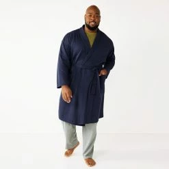 Big & Tall Sonoma Goods For Life® Waffle-Weave Shawl-Collar Robe Navy -Sonoma Goods For Life shop unnamed file 4898