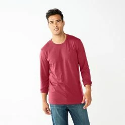 Men's Sonoma Goods For Life® Supersoft Long Sleeve Crewneck Tee Valentine Garden -Sonoma Goods For Life shop unnamed file 49