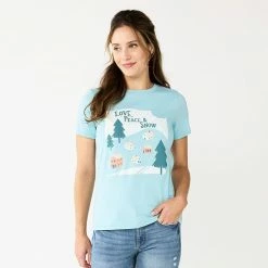 Women's Sonoma Goods For Life® Short Sleeve Christmas Graphic Tee Winter Ridge -Sonoma Goods For Life shop unnamed file 4904