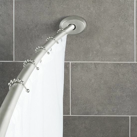 Sonoma Goods For Life® Aluminum Dual Curved Shower Rod Brushed Nickel 6 Sonoma Goods For Life® Aluminum Dual Curved Shower Rod Brushed Nickel - Image 4