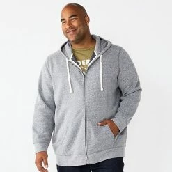 Sonoma Goods For Life shop 33 Big & Tall Sonoma Goods For Life Full-Zip Fleece Hoodie Gray