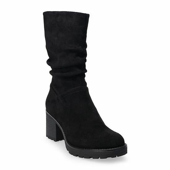 Sonoma Goods For Life® Saxophone Stacked Slough Women's Mid Shaft Boots Whiskey 10 Sonoma Goods For Life® Saxophone Stacked Slough Women's Mid Shaft Boots Whiskey - Image 8